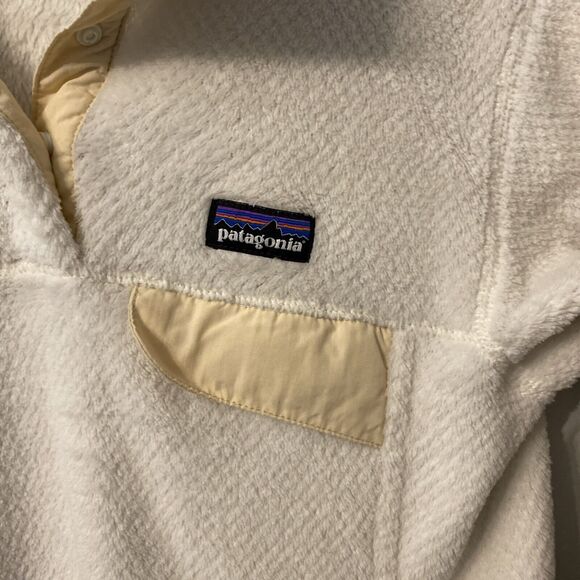 Patagonia Retool Snap T Pullover Fleece Womens Size S Ivory Jacket - Picture 2 of 10